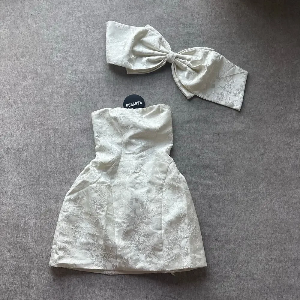 NWT BabyBoo Eleanora Mini Dress in Ivory - Picture 3 of 8